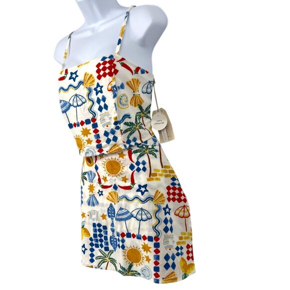 Midnight Sky Summertime Two Piece Set Beachwear Loungewear Size Large NWT - Picture 5 of 13